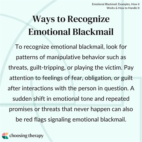 emotional blackmail examples|Emotional blackmail .
